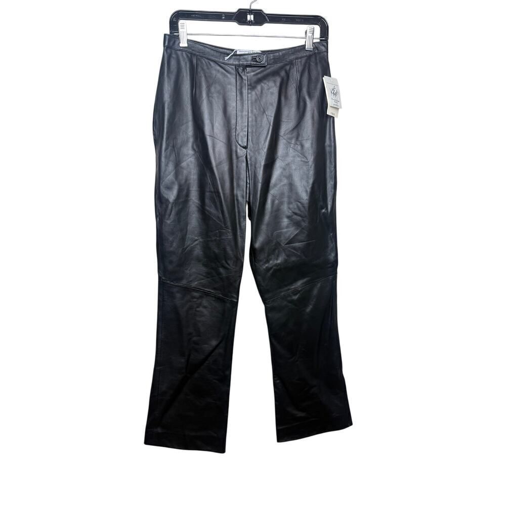 NWT The American Petite for Lord & Taylor Black Leather Pants – Women’s 6P